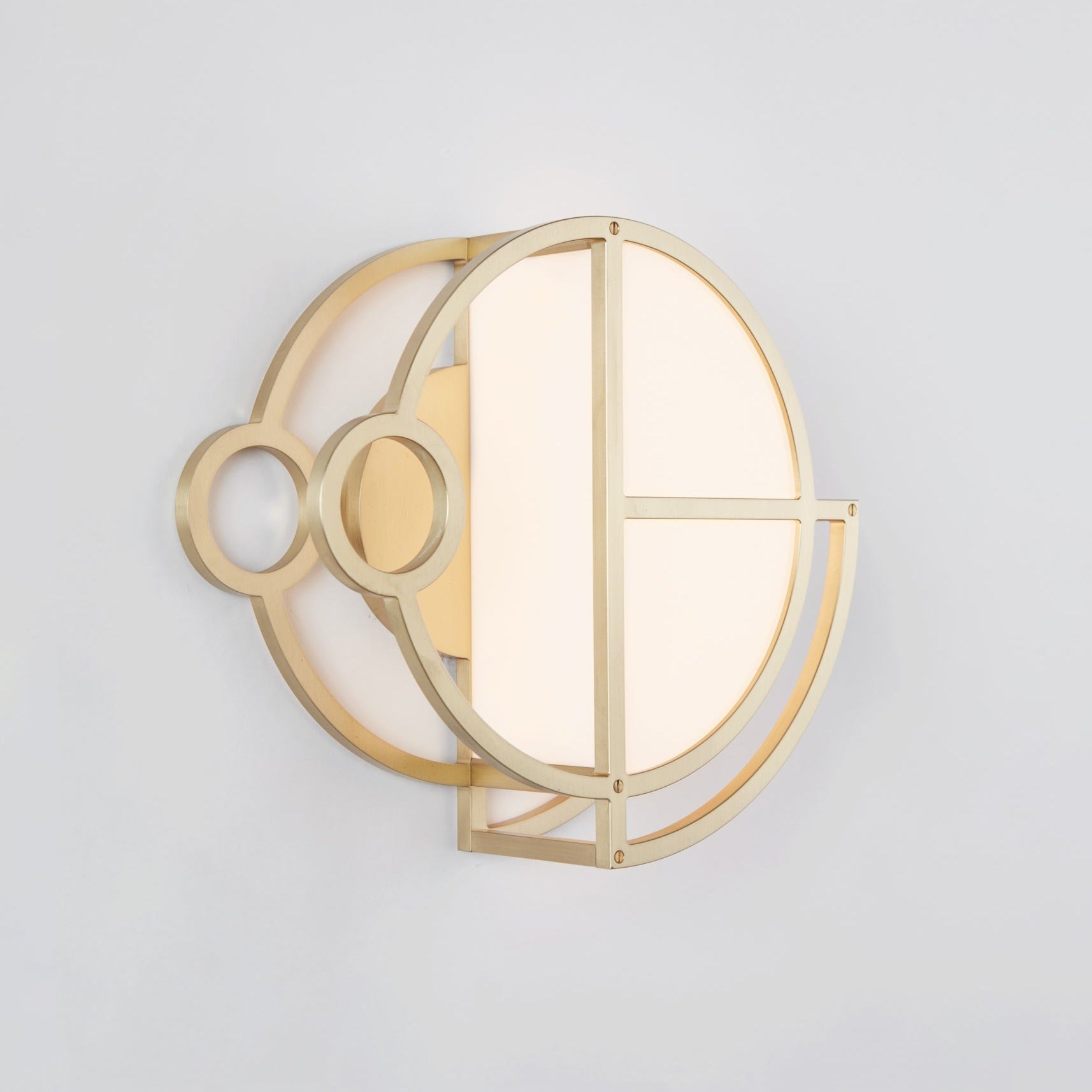 MOONRISE SCONCE SMALL<br>BRUSHED BRASS