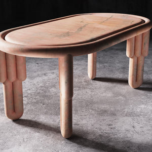 KIPFERL MARBLE DINING TABLE<br>ROSA PORTUGALO