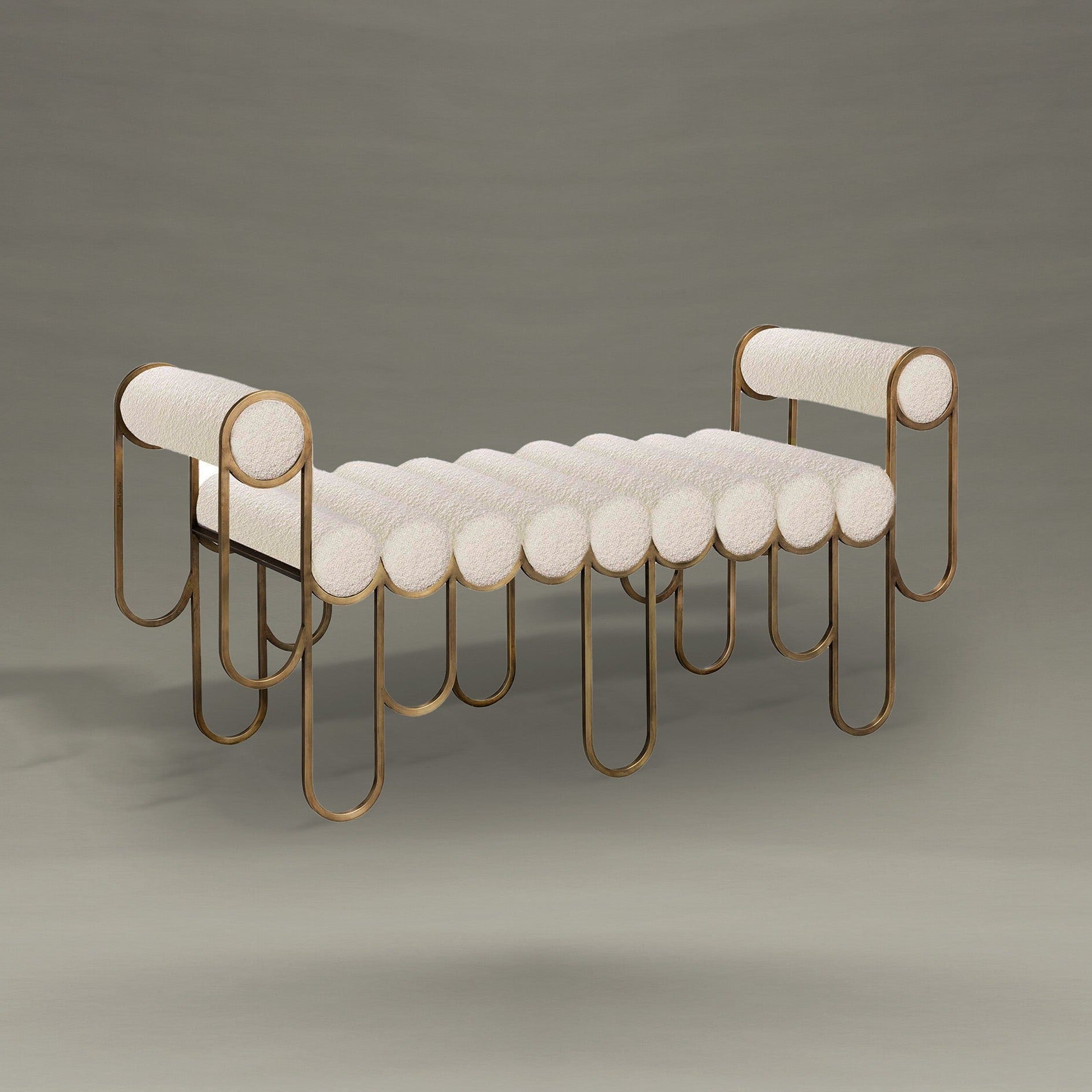 APOLLO LOVESEAT<br>IVORY BOUCLE