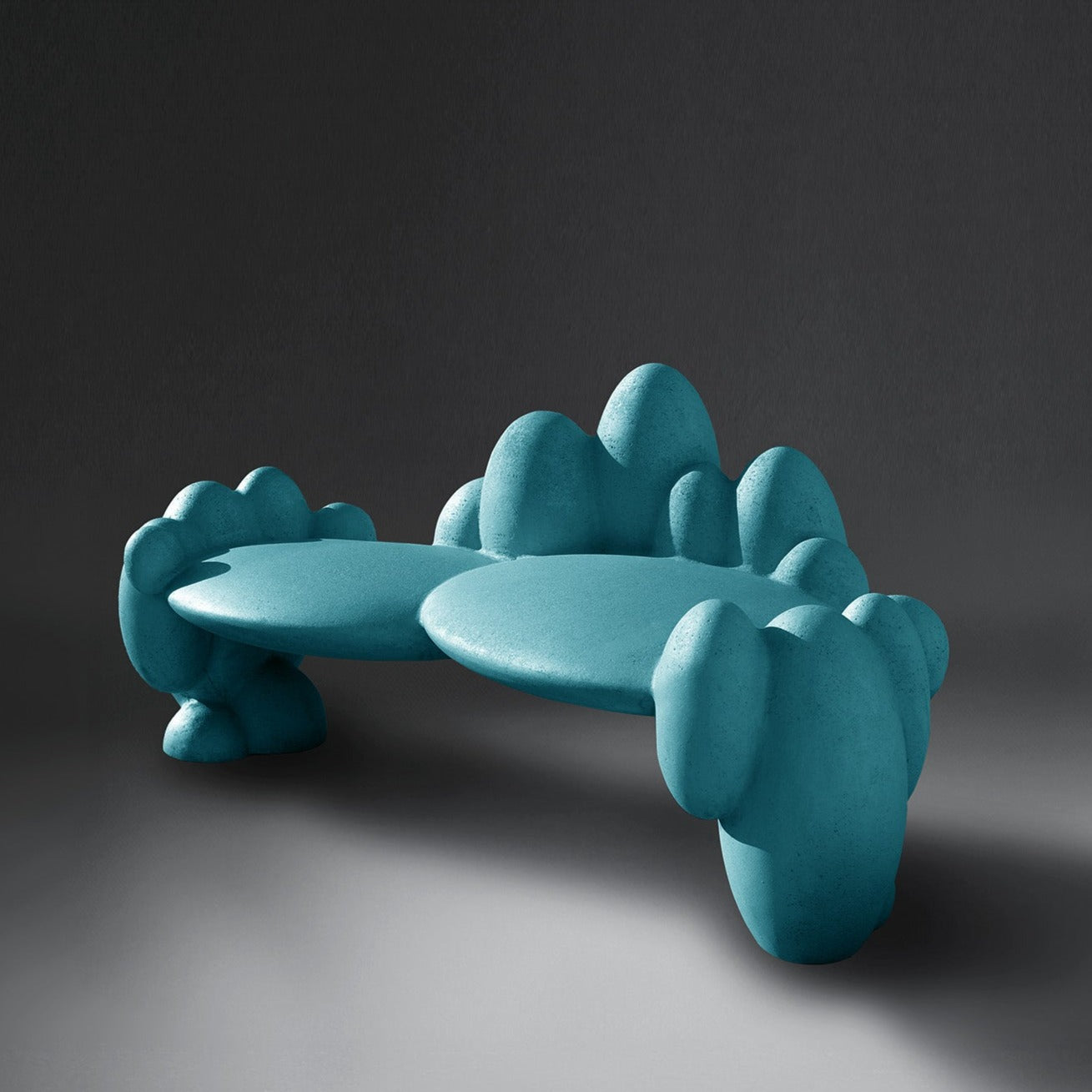 FRIENDS SMALL BENCH<br>TURQUOISE BLUE