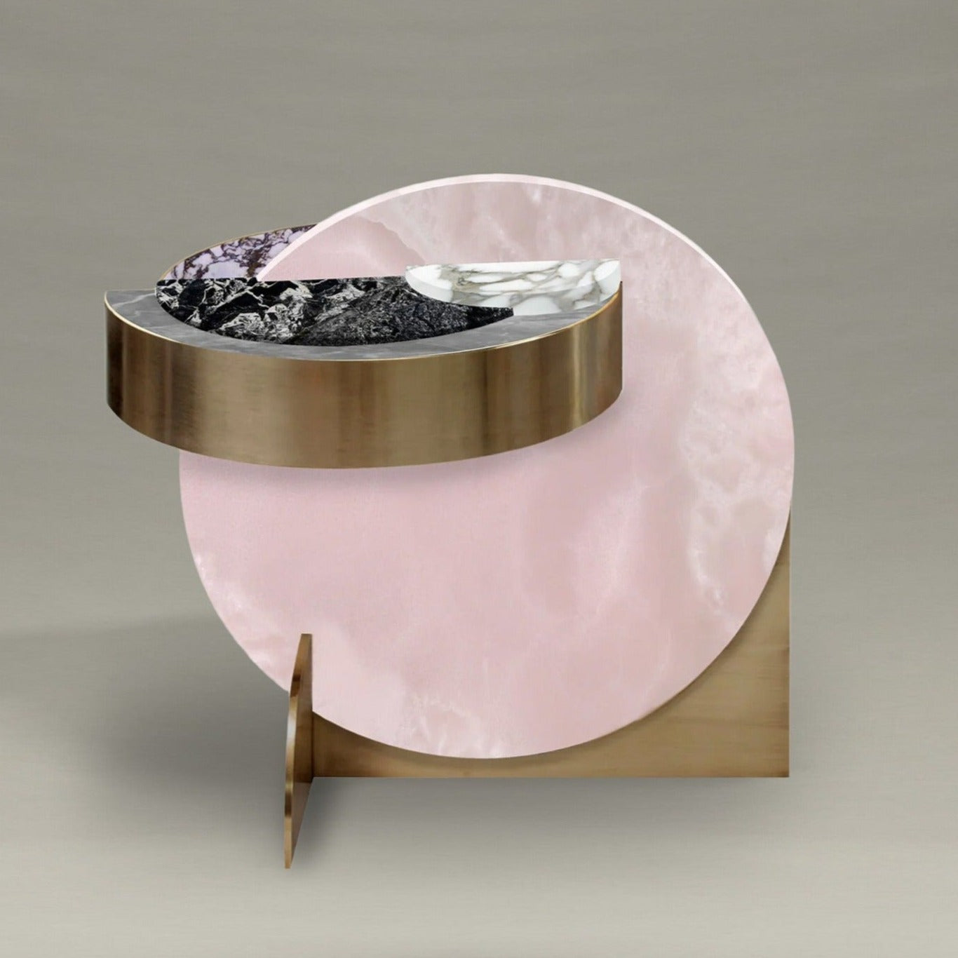 FULL MOON SIDE TABLE<br>SNOW