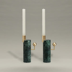 STARGAZER CANDLE HOLDERS SINGLE<br>VERDE GUATEMALA <br> SET OF TWO