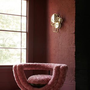 KISSING ARMCHAIR<br>FURRY ROSE