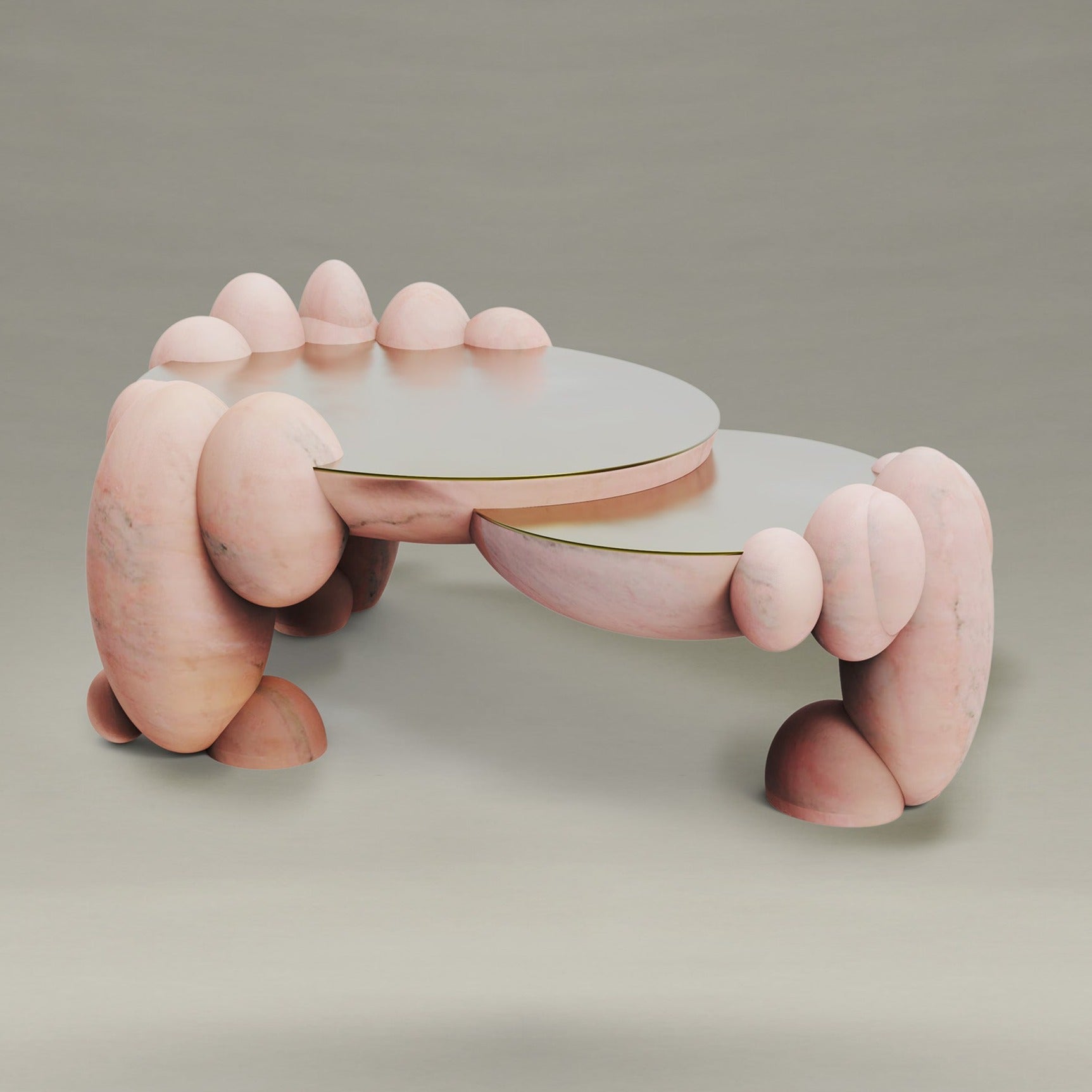 SYNCHRONICITY COFFEE TABLE PINK MARBLE – Bohinc Studio