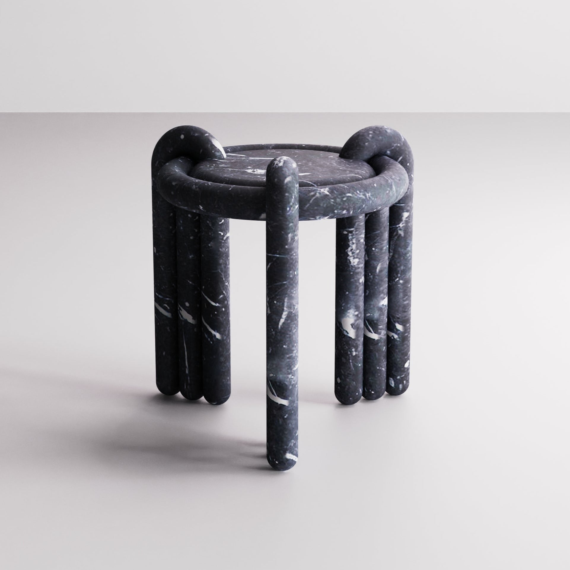 KIPFERL MARBLE OCCASIONAL TABLE<br>NERO MARQUINA
