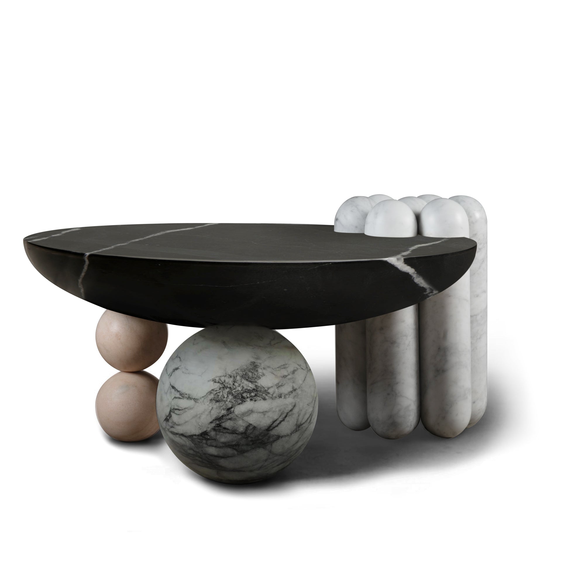 PATISSERIE MARBLE COFFEE TABLE - BLACK