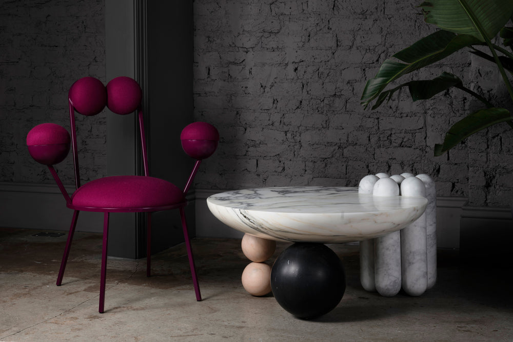 PATISSERIE MARBLE COFFEE TABLE - BLACK