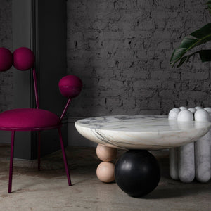 PATISSERIE MARBLE COFFEE TABLE - BLACK